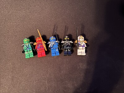 #ad Lego Ninjago ZX Minifigures Lot Jay Kai Cole Zane Lloyd