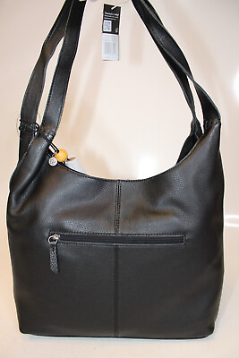 The Sak NEW with Tag Huntley Black Leather Hobo Shoulder Purse Style 108506