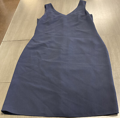 Adrianna Papell Evening Women Navy V Neck Strapless Zip Back Sheath Dress Size 6 $12.00