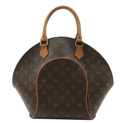 #ad Authentic Louis Vuitton Monogram Ellipse MM Hand Bag Brown M51126 Used F S