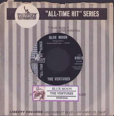 #ad Ventures Blue Moon Perfidia Liberty 54519 Vinyl 45 rpm Record