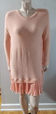 #ad Hayden Los Angeles Womens Knit Sweater Tunic Salamon Size S