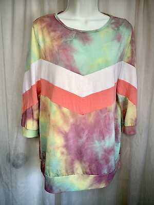 #ad #ad Egs California Tie Dye Women#x27;s Top Size Small