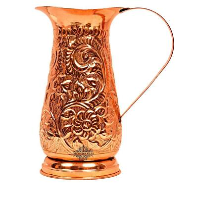 #ad Pure Copper Jug Royal Designer Storage Drinking water Pitcher Free Shipping