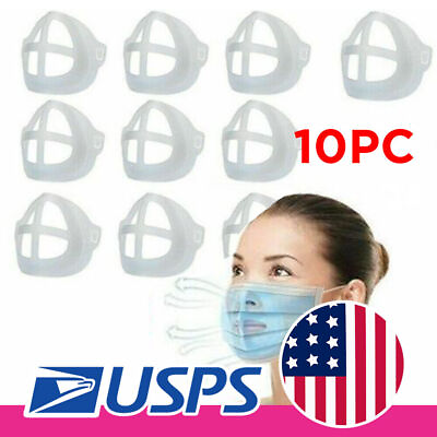 #ad 10Piece Face Mask Bracket Mask Spacer 3d Mask Insert Guard Inner Support USA SHI
