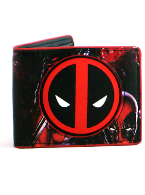 #ad Deadpool Bi Fold Wallet Marvel Comics X Force X Men Insignia Logo New With Tag