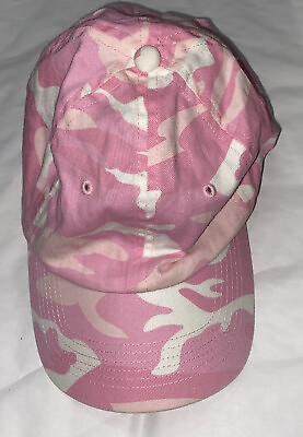 #ad Port Authority Pink And White Camouflage Cap Euc