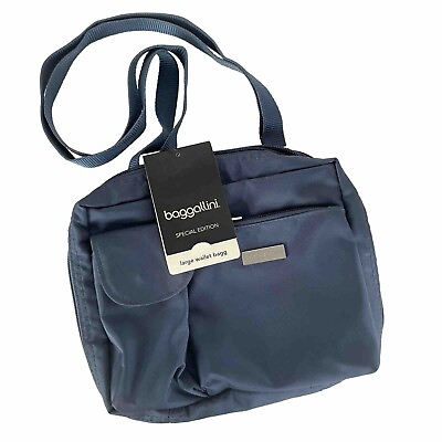#ad Bargain Large Wallet Crossbody Adjustable Shoulder Bag Pockets Travel Purse NEW
