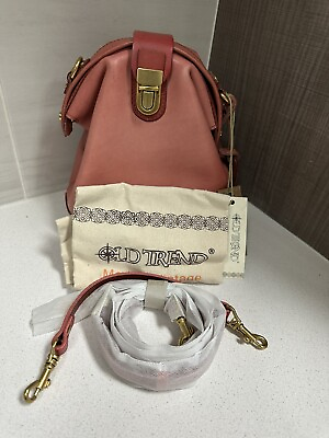 OLD TREND Doctor Crossbody Bucket Blush Medium Handcrafted Leather Vintage NWT