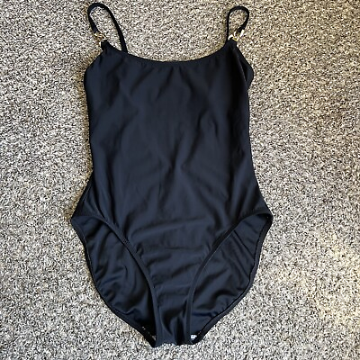 #ad Robin Piccone One Piece swimsuit bathing suit black size 14 chain Detail Strap