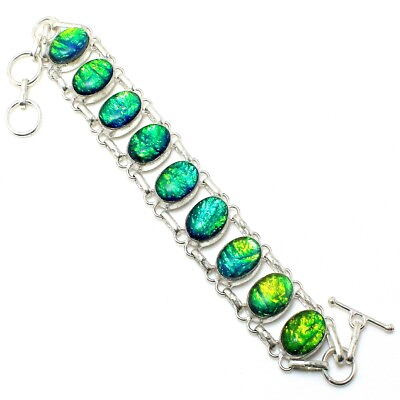 #ad Triplet Opals Gemstone Handmade 925 Sterling Silver Jewelry Bracelets Size 7 8quot;