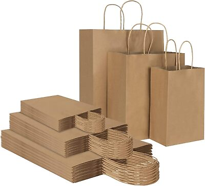 #ad Any Size Kraft Paper Bags Party Shopping Gift Bags with Handles