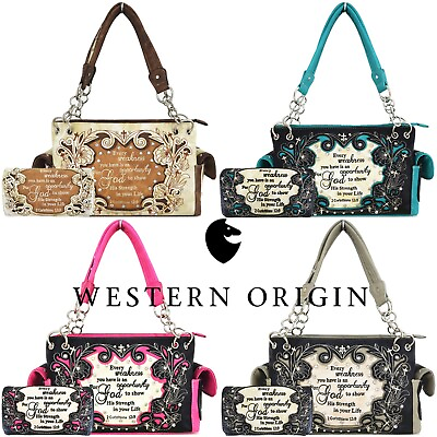#ad Scripture Bible Verse Western Purse Country Handbag Women Shoulder Bag Wallet