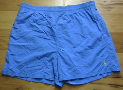#ad Polo Ralph Lauren Light Blue Drawstring Designer Swim Shorts Trunks Mens XL NWOT