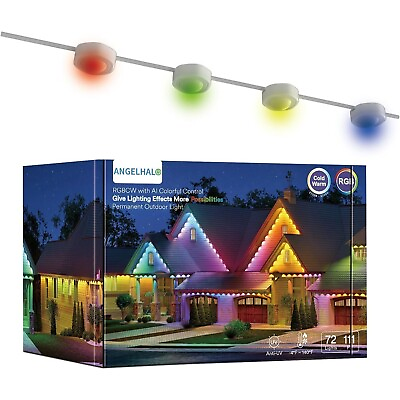 #ad Smart Permanent Outdoor LED Lights Pro Edition 111FT WHITE 72 RGBIC with ALEXA
