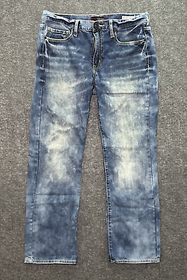 #ad Guess Blue Jeans 34X32 Light Acid Wash Regular Straight Fit Denim Grunge Y2K