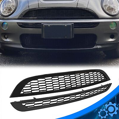 #ad For 02 06 Mini Cooper R52 R53 Front Upper Lower Black Honeycomb Mesh Grille 2DR