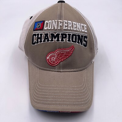 #ad Detroit Red Wings 2008 Stanley Cup Champions Reebok Hat Conference Champs