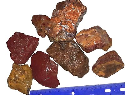 #ad Lot Rough Rock Natural Jasper Mix 8 Stones Crafts Rocks specimen Reiki Chakra