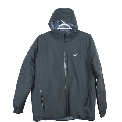 #ad LL Bean Men#x27;s Waterproof Ultralight Down Winter Jacket Polyester Black Size XL