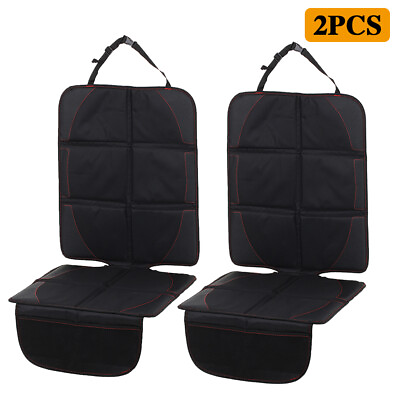 #ad 2PCS Car Seat Cover Protector Premium Waterproof Thick Padded w Storage Pocket