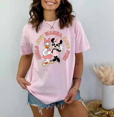 #ad Disney Minnie Daisy Summer Shirt Girls Just Wanna Have SunDisney Besties Shirt