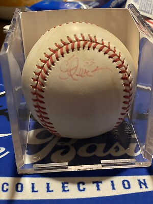 #ad ERIC HILLMAN SIGNED AUTOGRAPHED Baseball Mets JSA Side Panel Pink Ink Old Ball