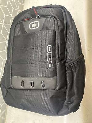 #ad Ogio Operative 17quot; Laptop Backpack Travel Carry On Embroidered Logo Black Red