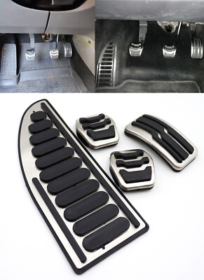 #ad 4pcs MT Clutch Car Brake Gas Foot Rest Pedal Cover For Ford Focus MK2 MK3 MK4 BL