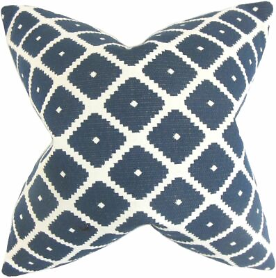 #ad The Pillow Collection Fallon Geometric Bedding Sham Blue Euro 26quot; x 26quot;