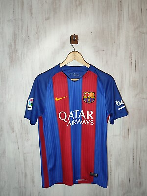 #ad FC Barcelona 2016 2017 home Sz S Nike shirt jersey Barca FCB soccer football kit