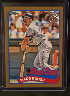#ad 2024 Topps Series 1 Wade Boggs 1989 Gold Parallel #53 75 RED SOX