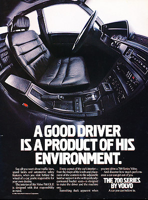 #ad 1986 Volvo 700 760 GLE Series Driver Classic Vintage Advertisement Ad D142