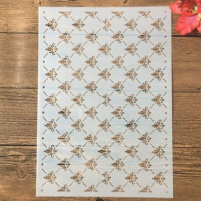 #ad Scrapbook Layering Stencil Wall Painting Album Paper Card Decor Template A4