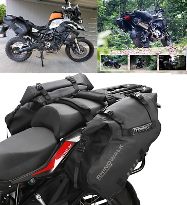 #ad Rhinowalk Motorcycle Bag 28L Pannier Bag Saddle Bags Side Storage Bag Waterproof