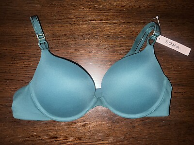#ad Soma Embraceable Push Up Bra 34B Brand New NWT Dark Forest