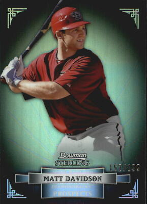 #ad 2012 Bowman Sterling Prospects Refractors Baseball Card #BSP16 Matt Davidson 199