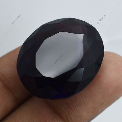 #ad Purple Amethyst 53.25 Ct Natural CERTIFIED Loose Gemstone Stunning Oval Cut