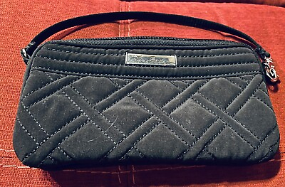 #ad Vera Bradley Black Quilted Wristlet new with out tags