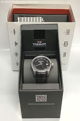 #ad Tissot Couturier Women#x27;s Stainless Steel Watch w Diamond Bezel NWT Box Dmg