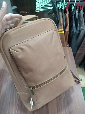#ad Tan Leather Laptop Bag Camel Leather Bag Laptop Backpack for Women and Men