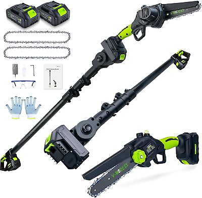 #ad 2 in 1 Cordless Pole Saw amp; Mini Chainsaw For Tree Trimming 9ft Extension Rod