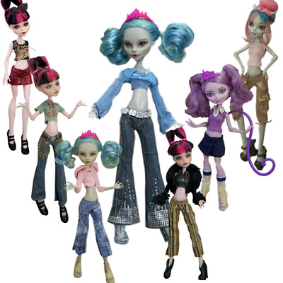 #ad 7pcs lot Fashion Clothes For Monster Demon Dolls Dress Party Dresses Clothes Toy