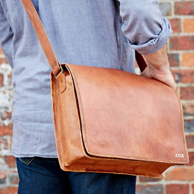High Quality Vintage Leather Men Messenger Laptop Bag Crossbody Men#x27;s Travel Bag $47.30