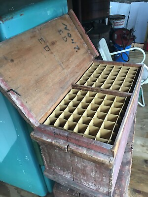 #ad Primitive One Wooden Egg Carrier Crate 500 Eggs 27in x 12.5in x 13in