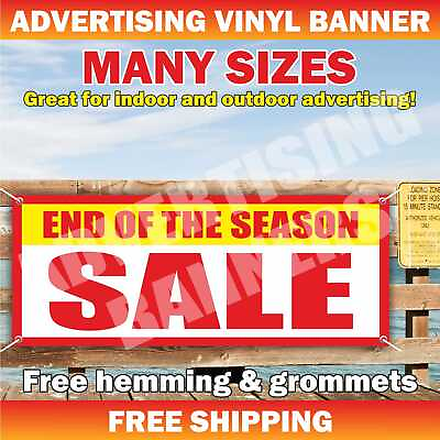 #ad END OF SEASON SALE Advertising Banner Vinyl Mesh Sign clearance shop store open