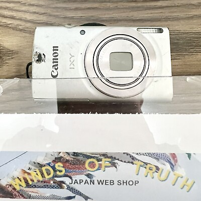 #ad Canon PowerShot IXY 200 digital Camera 180 20MP Silver console battery only