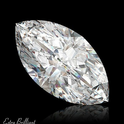 #ad 1.26ct F SI2 Ideal Marquise Shape AGI Certify Genuine Diamond 10.47x5.50x3.70mm