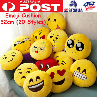 #ad 33cm Emoji Soft Cushion Pillow Smiley Emoticon Stuffed Doll Plush Toy Home Decor