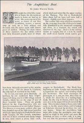 #ad THE AMPHIBIOUS BOAT. THE SWAN DENMARK. AN UNCOMMON ORIGINAL ARTICLE FROM THE ST
